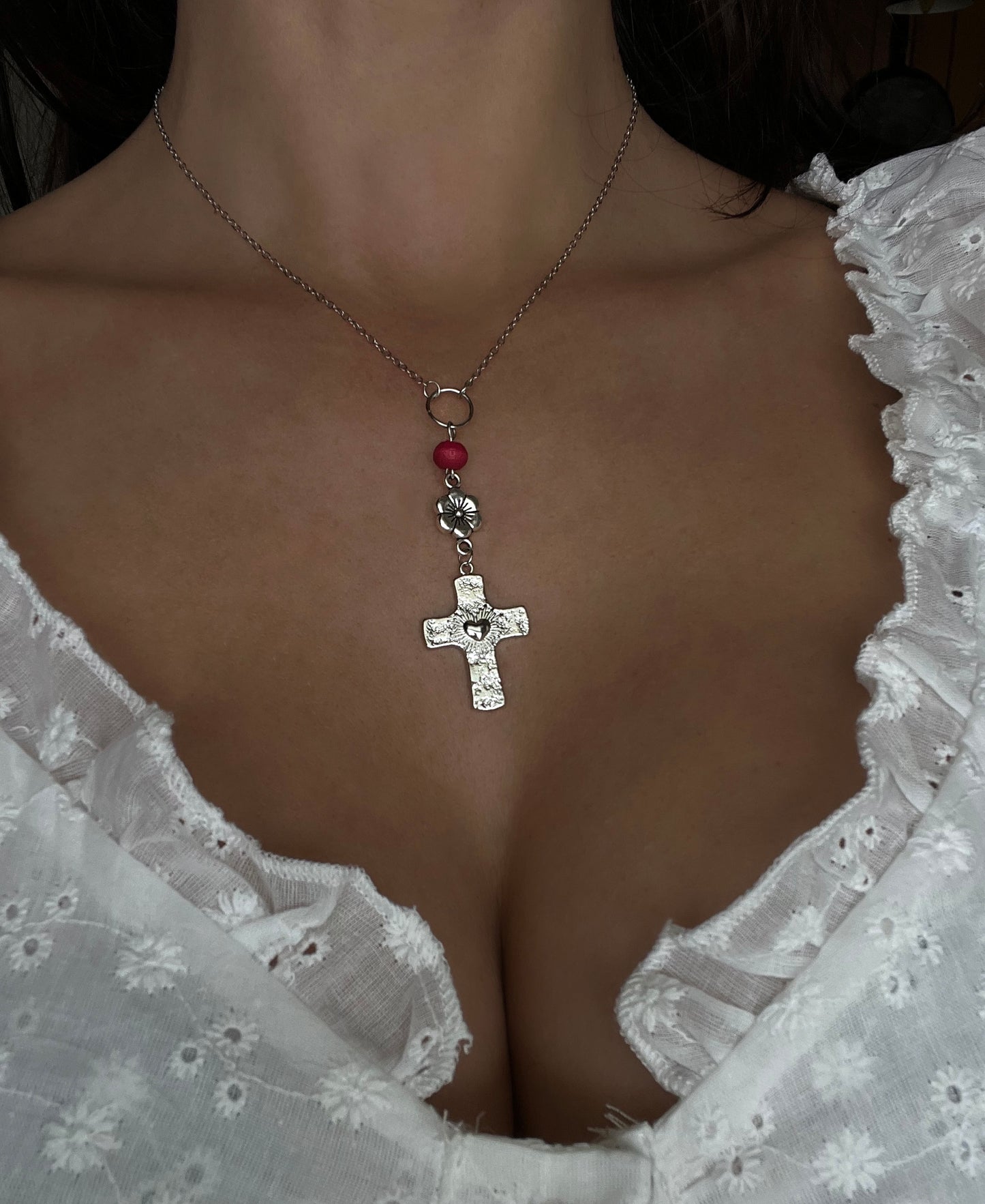 Holy Heart Cross necklace
