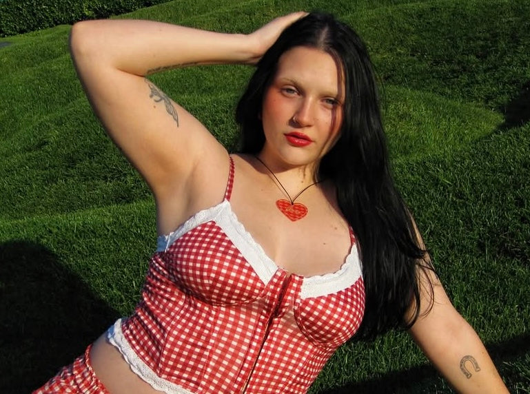 Red Picnic Heart necklace