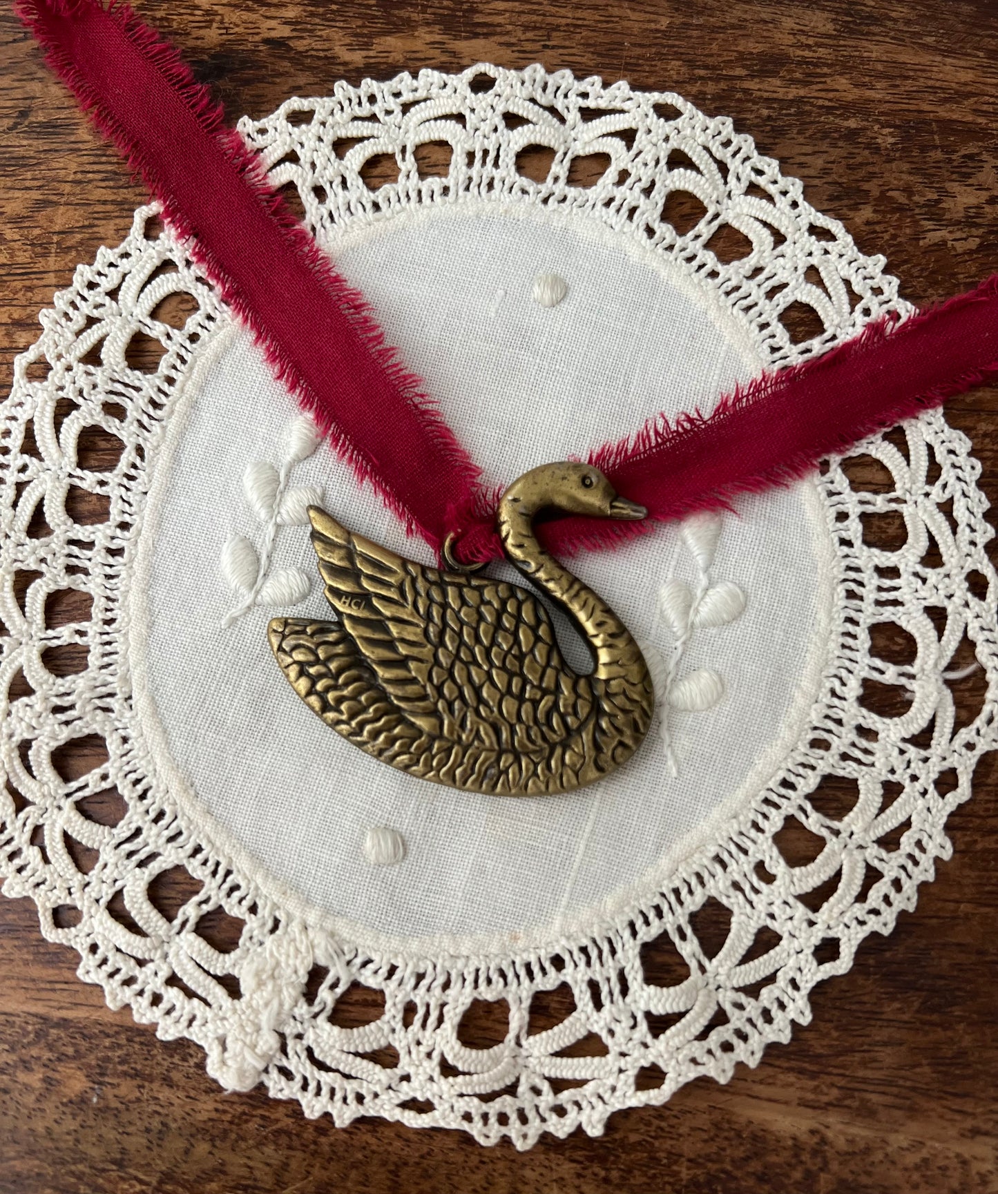 Crimson Swan necklace