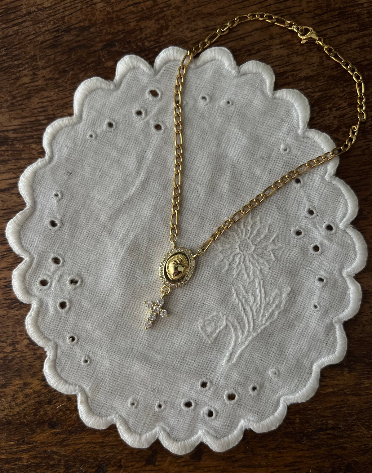 Sacred heart anklet