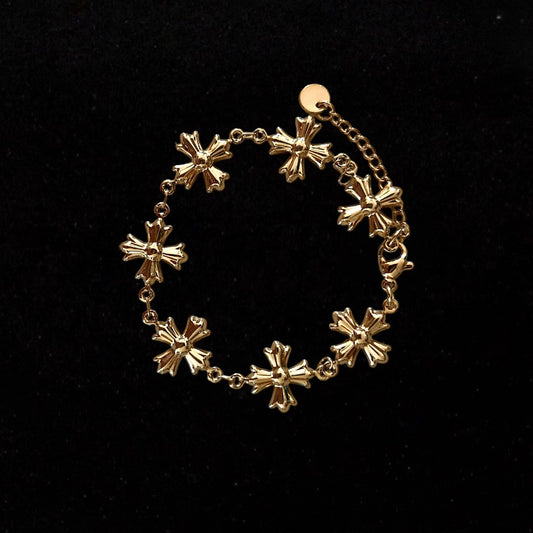 Gold Cross Bracelet