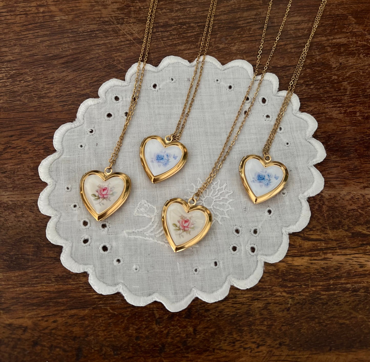 Blue Babydoll heart locket