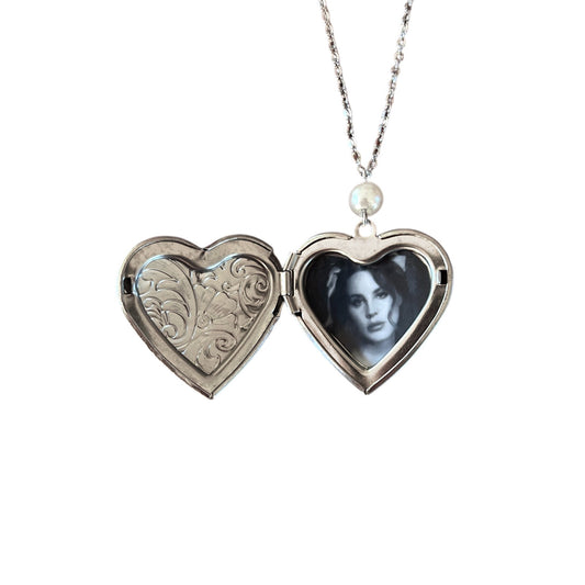 Silver heart locket picture