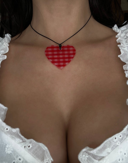Red Picnic Heart necklace