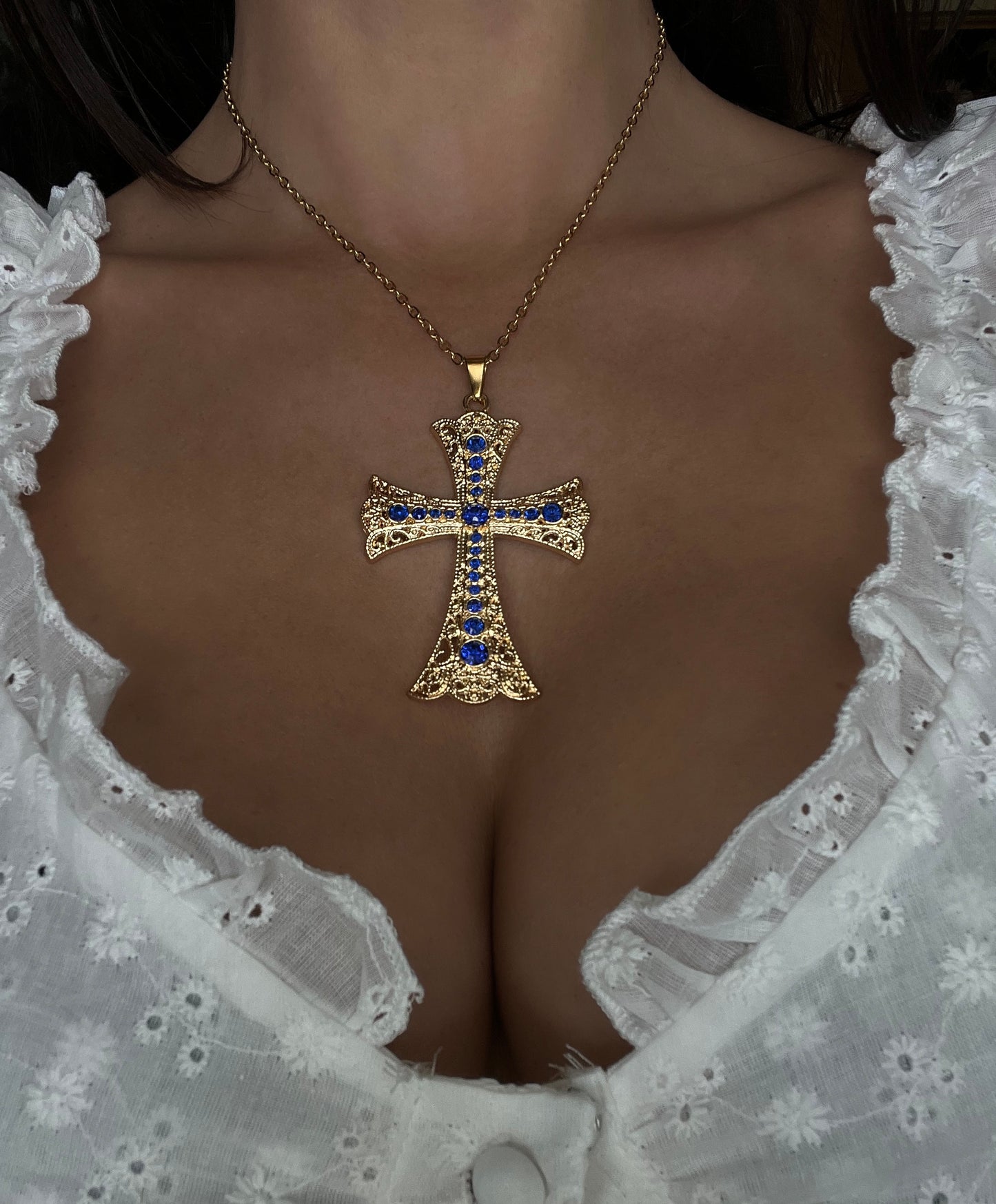 Divine Blue Cross necklace