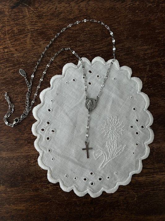 Silver Mercy Rosary