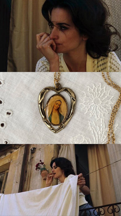 Virgin Mary heart pendant
