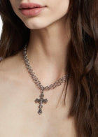Joan - Double Chain Cross Necklace