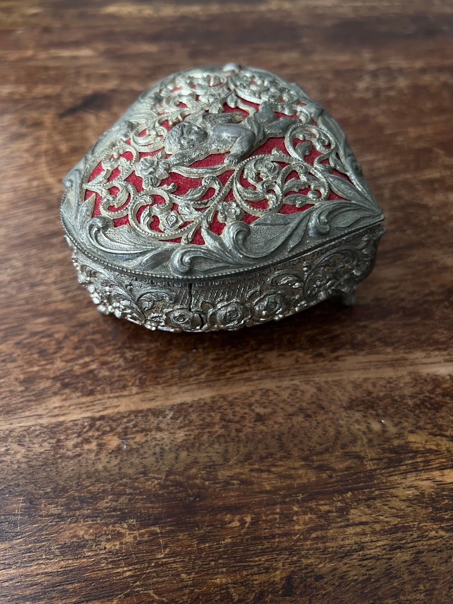 Vintage Cherub Jewelry Box