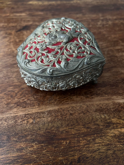 Vintage Cherub Jewelry Box