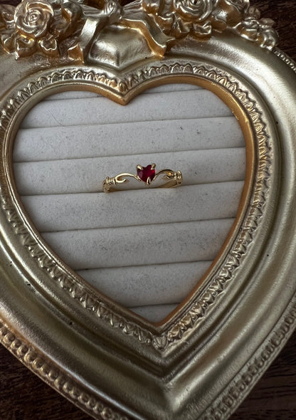 Red heart ring