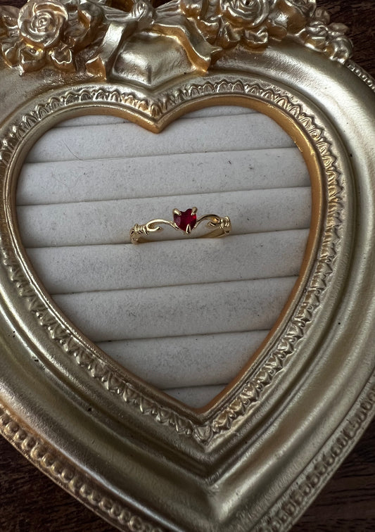 Red heart ring