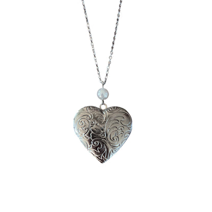 Lana del rey silver heart locket