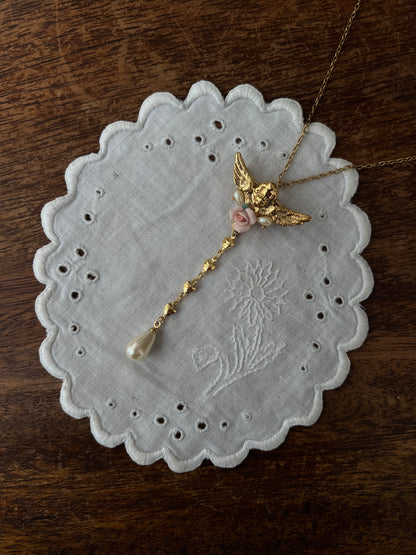 Romantic cherub necklace