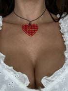 Red Picnic Heart necklace