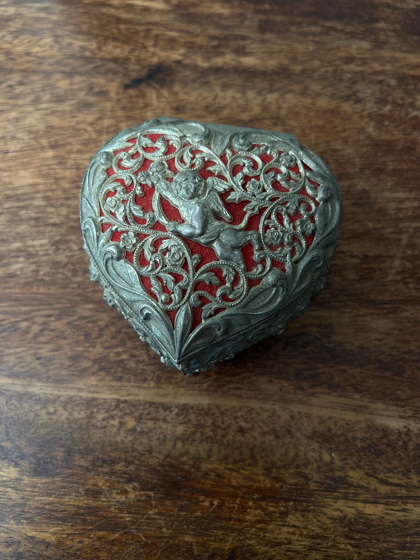 Vintage Cherub Jewelry Box