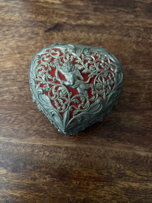 Vintage Cherub Jewelry Box