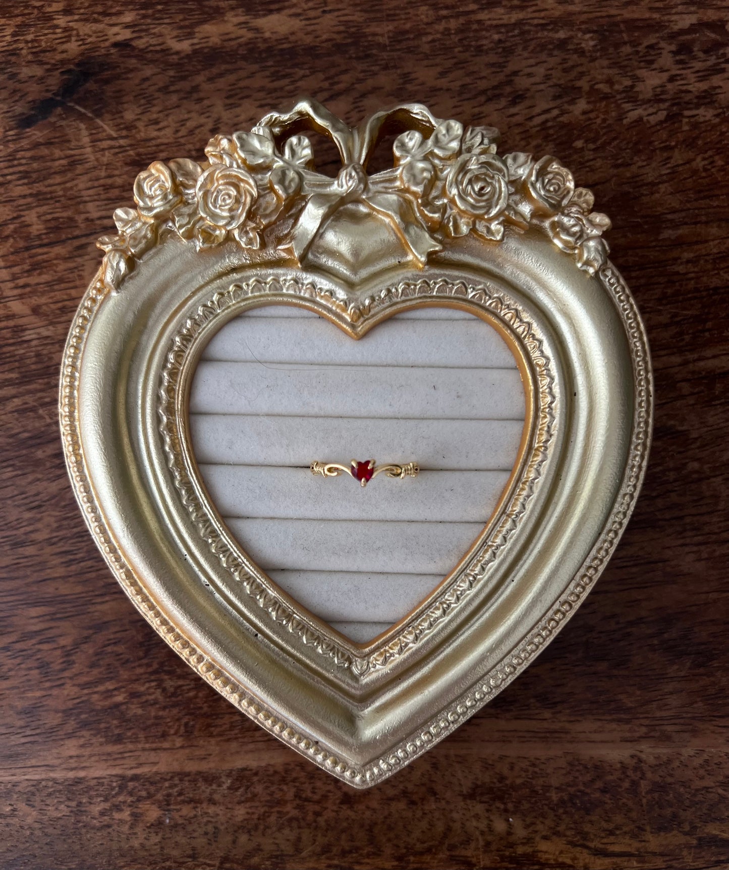 Red heart ring