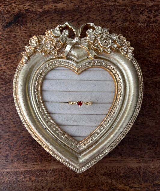 Red heart ring