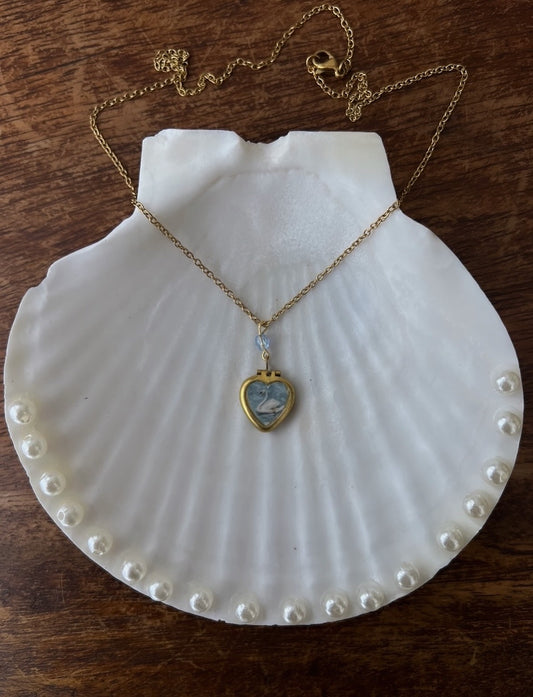 The Reverie Swan locket