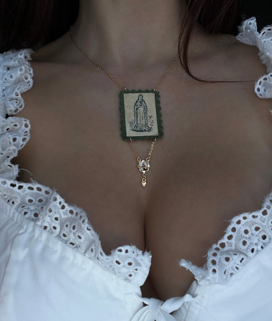 Virgin Mary Scapular necklace