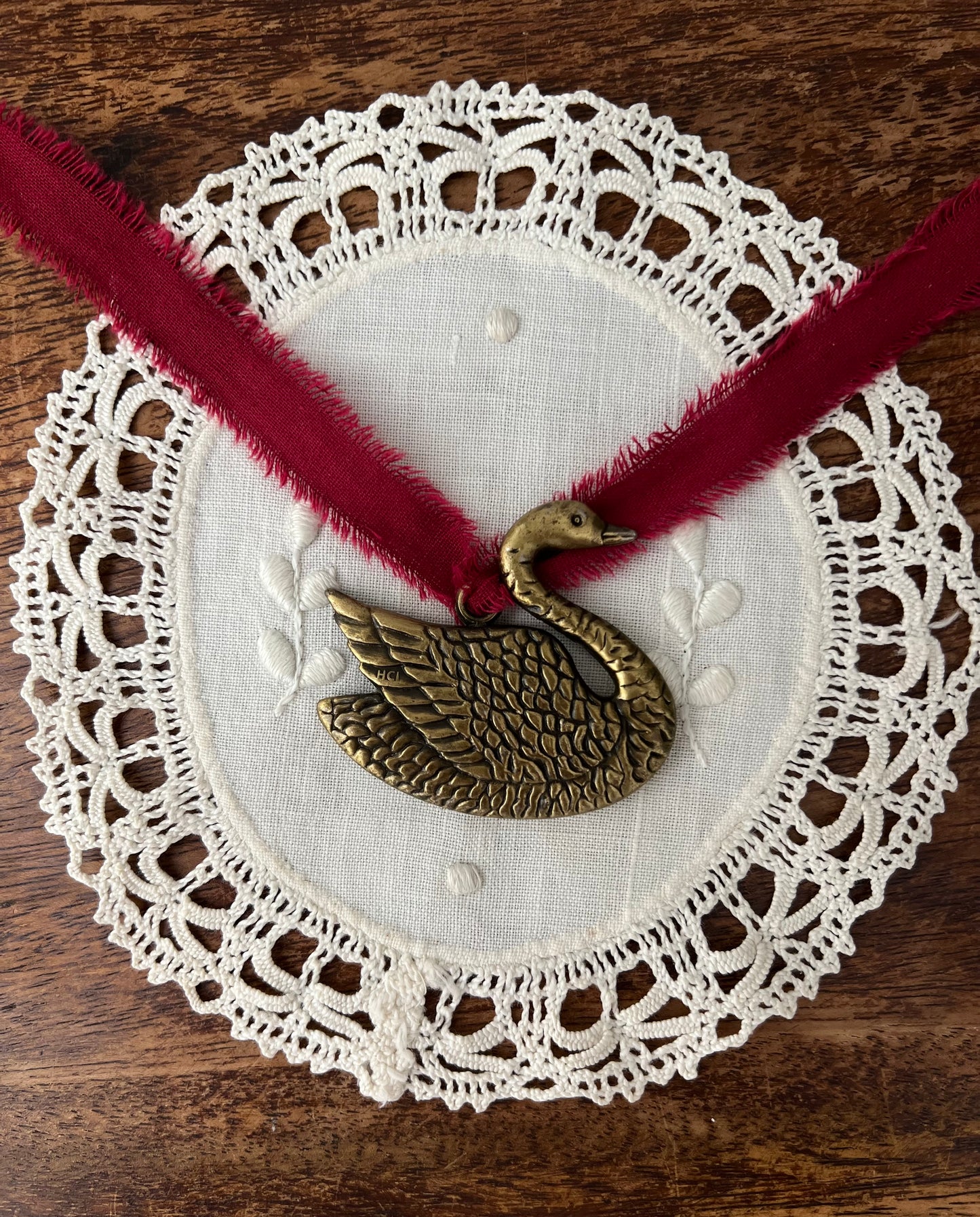 Crimson Swan necklace