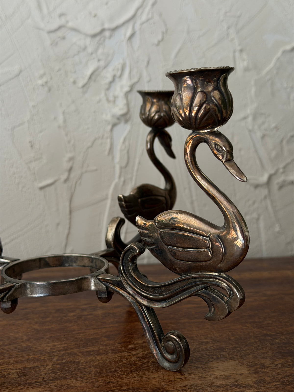 Swan candelabra