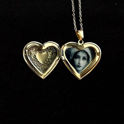 Virgin Mary Heart locket