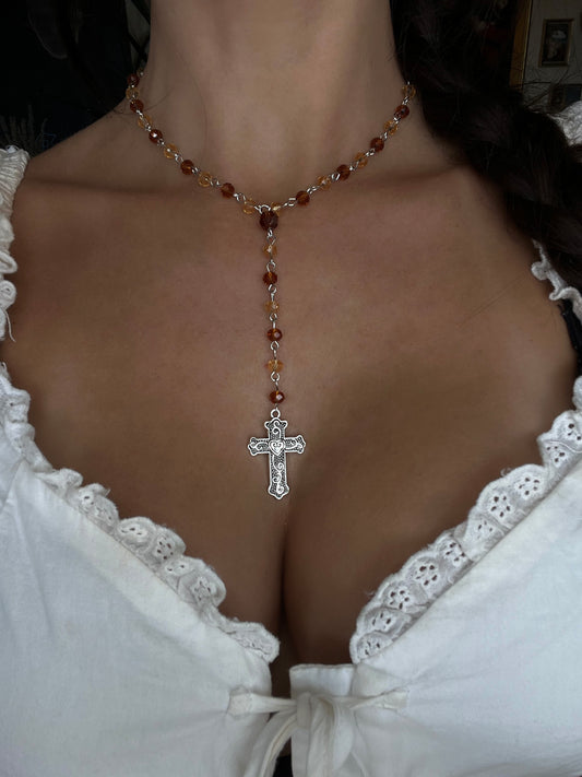The Isadora rosary necklace