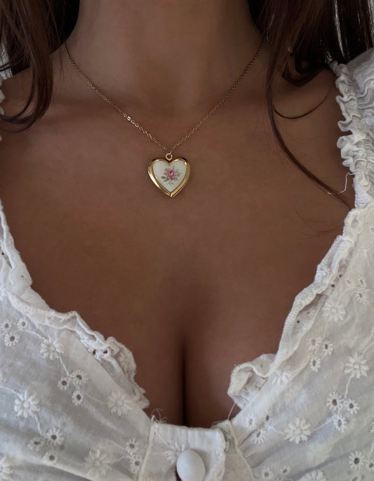 Pink Babydoll heart locket