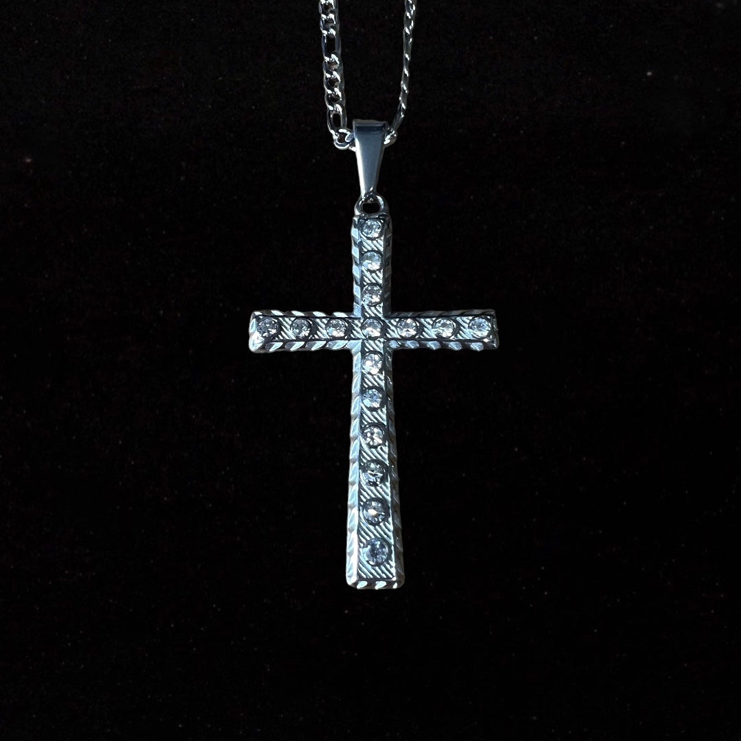 Silver cross necklace