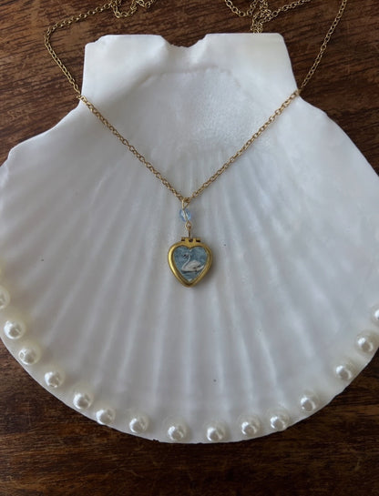 The Reverie Swan locket