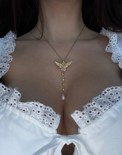 Romantic cherub necklace