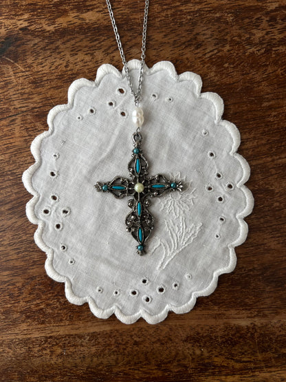 The Azure Cross Necklace