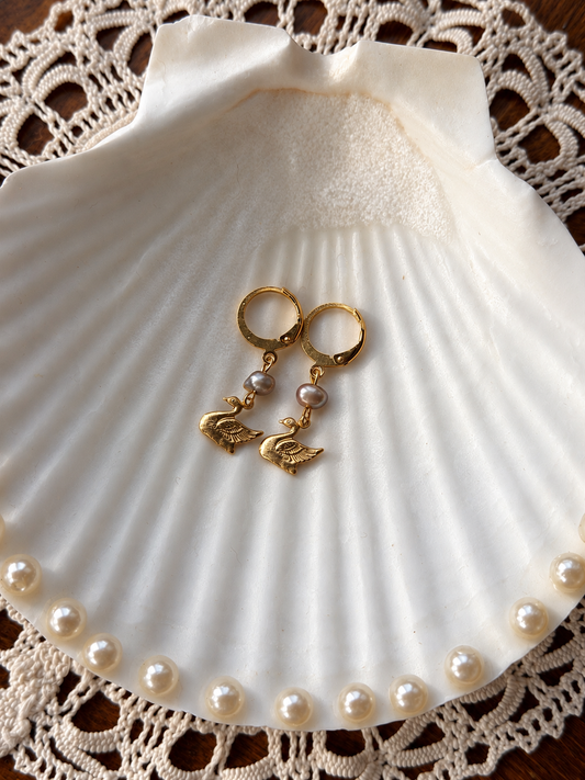 Darling Swan earrings
