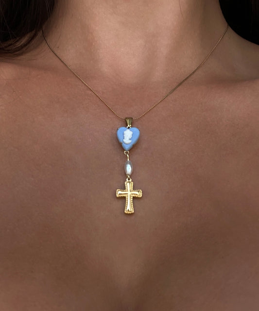 Sunday in blue necklace