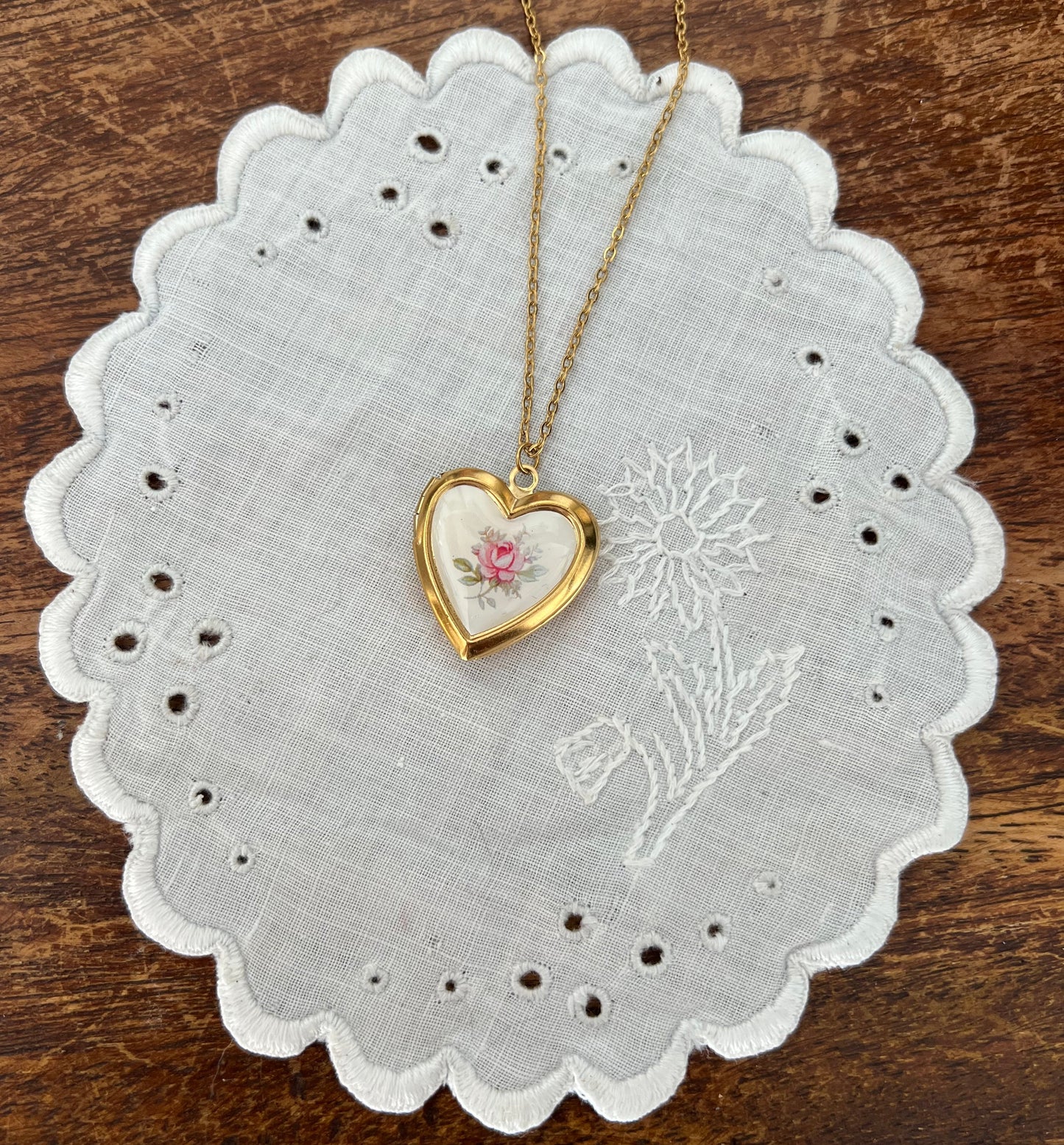 Pink Babydoll heart locket