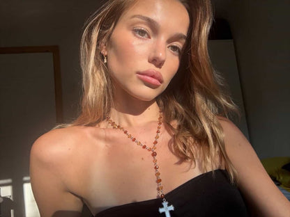 The Isadora rosary necklace