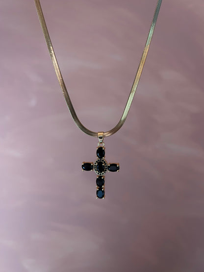 Black cross pendant