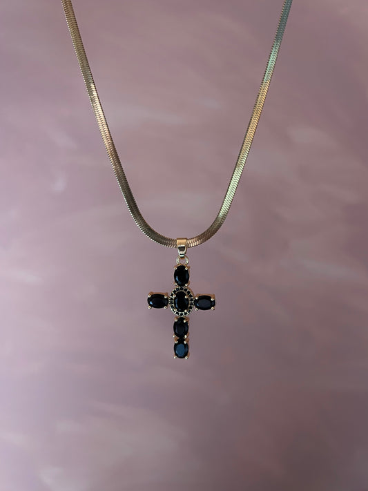 Black cross pendant