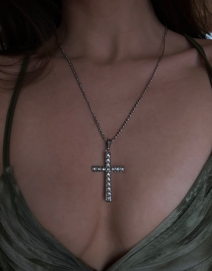 Silver cross necklace