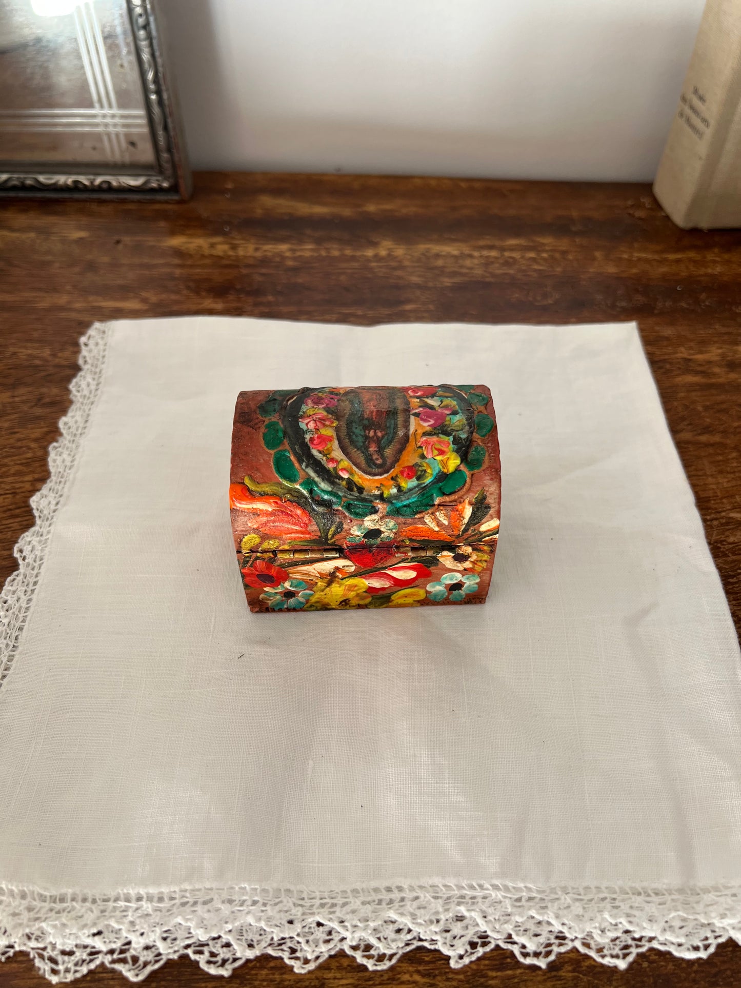 Wood jewelry box Guadalupe