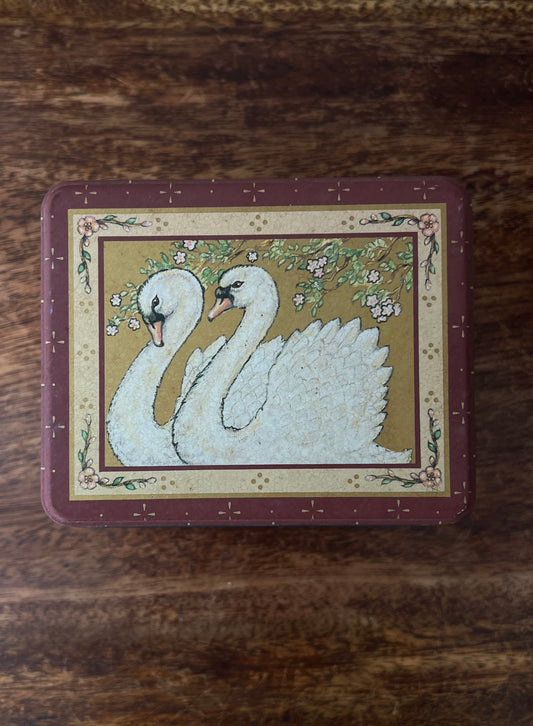 Swan tin box