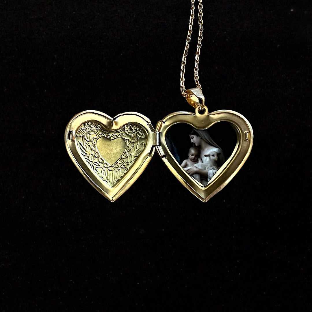 The Blessed Virgin Mary Heart locket