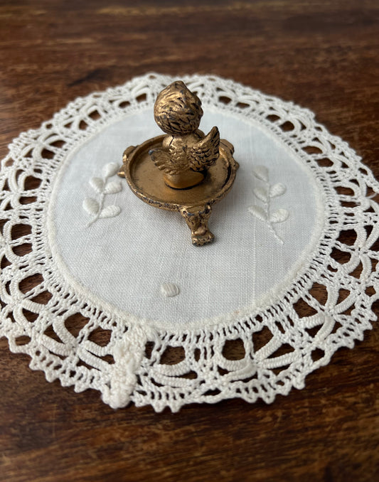 Gold Angel Cherub Ring Holder