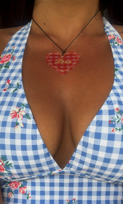Red Picnic Heart necklace