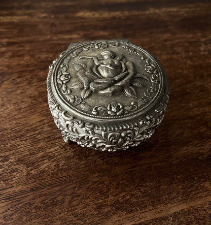 Vintage cherub jewelry box