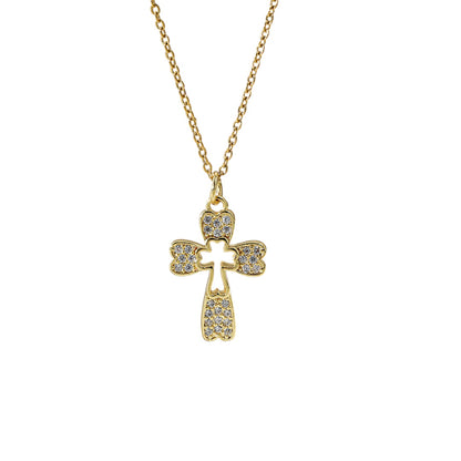 gold cross necklace